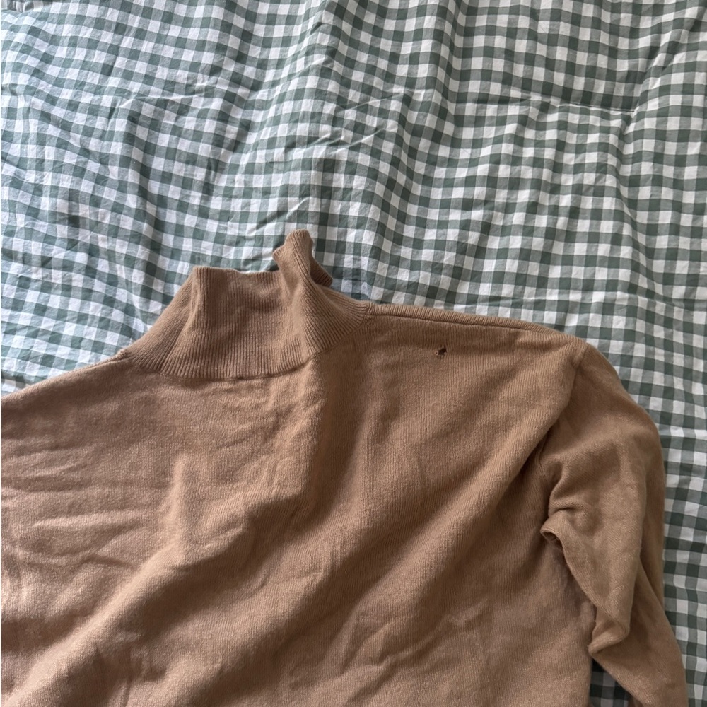 Everlane Cashmere Tan Turtleneck Sweater - Picture 5 of 6